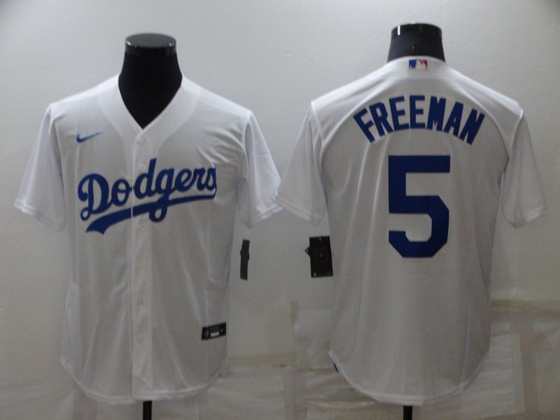 Men Los Angeles Dodgers #5 Freddie Freeman White Nike Game 2022 MLB Jersey